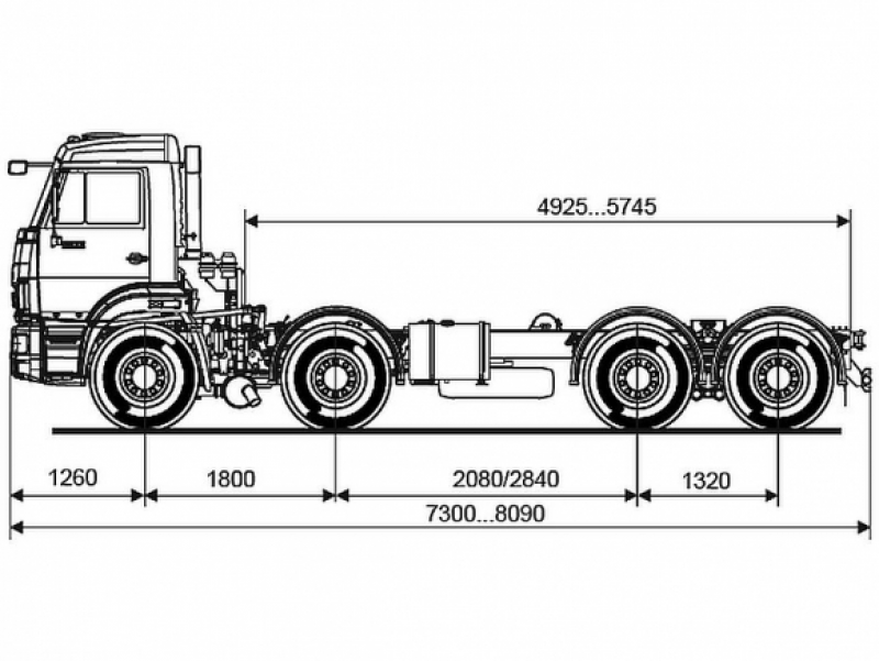 6540-3928-48(A5) Шасси КамАЗ